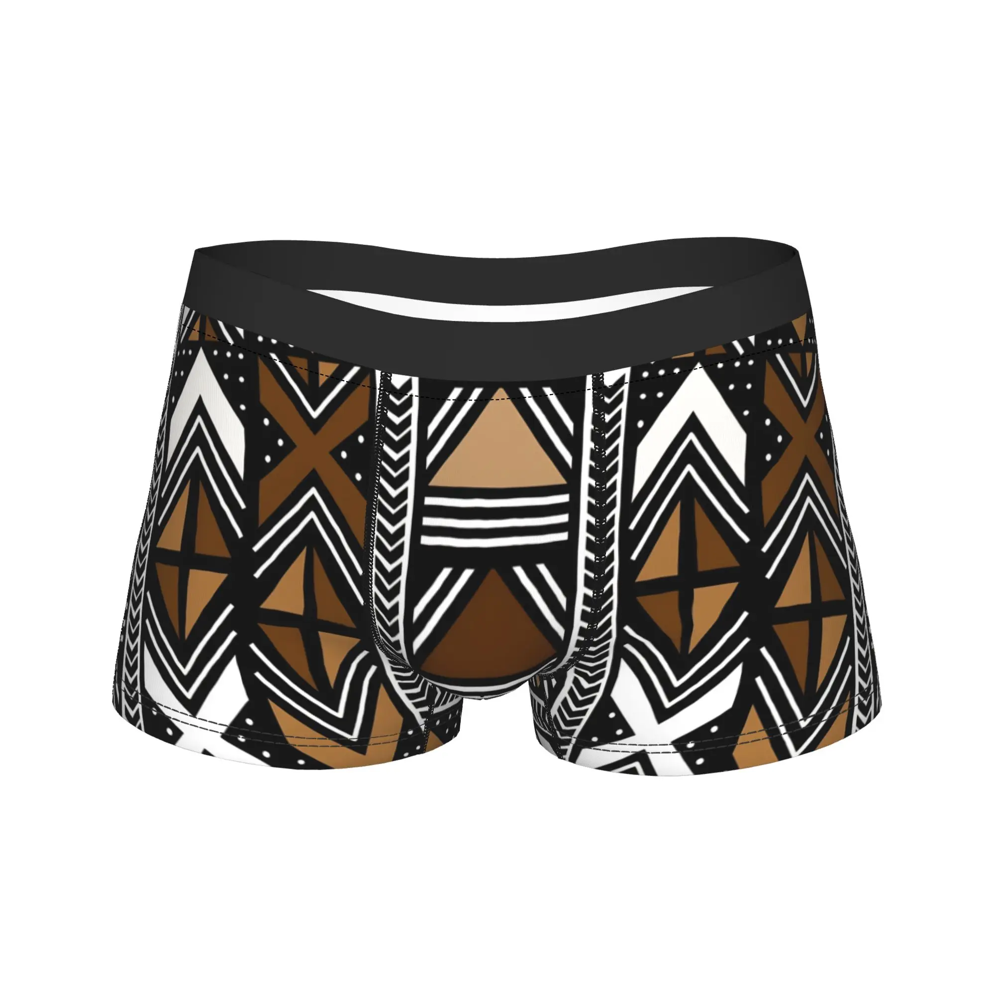 Imperial African Mud Cloth Bogolan Underwear  Breathable Underpants Printing Shorts Briefs For Man Pouch Plus Size Trunk