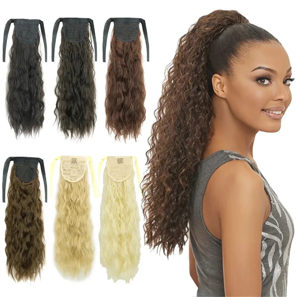 

Synthetic Afro Kinky Hair Pony Tail Hairpieces Drawstring Ponytails Hair Extension