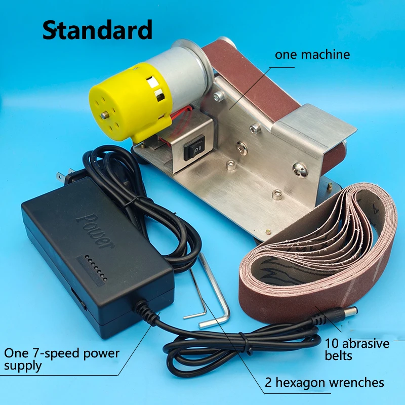 110V-220V Multifunctional Mini Electric Belt Sander DIY Polishing Grinding Machine Belts Grinder Polishing Cutter Edges