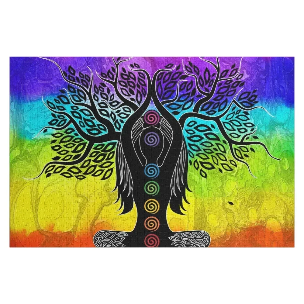 

Chakra Lady Tree - Chakra BG Jigsaw Puzzle Iq Custom Wooden Name Customized Gifts For Kids Custom Gifts Puzzle