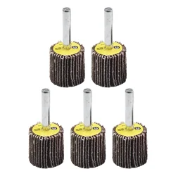 5pcs 16-40mm 80Grit Sanding Flap Wheel Disc Abrasive Grinding Wheel Sandpaper 6mm Shank Polishing Flap Wheel Disc Abrasive Tool