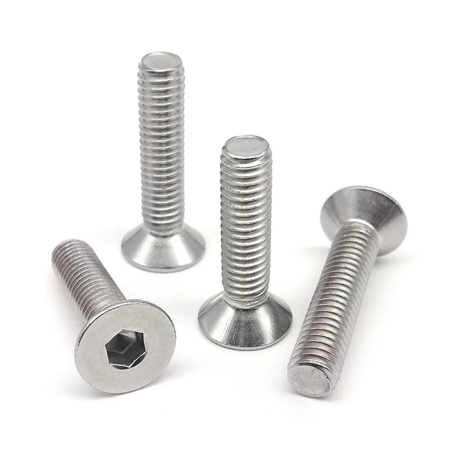 M2 M2.5 M3 M4 M5 M6 M8 Hexagon Hex Socket Head Flat Countersunk Allen Bolt Screw 304 A2 Stainless Steel Black Grade 10.9 Steel