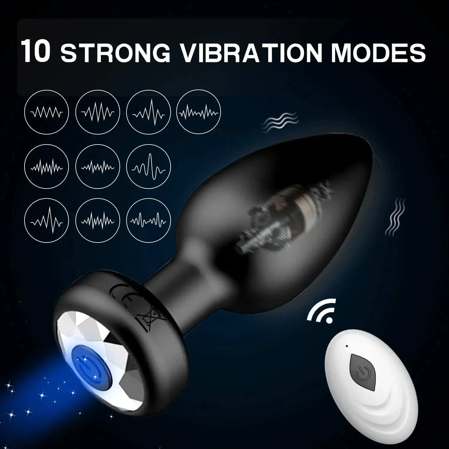 Anal Vibrator Wireless Remote Control Butt Plug Men Prostate Massager Female Vagina Masturbator for Adult Sex Toys Women Men Gay - view 3