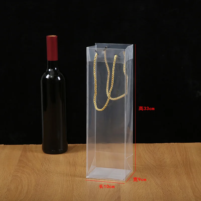 Wine Gift Bag Clear Window Wine Bags for Wedding Gifts Bottle Wine Bags with Handles Reusable Flower Wine Bags Bulk for Mom New