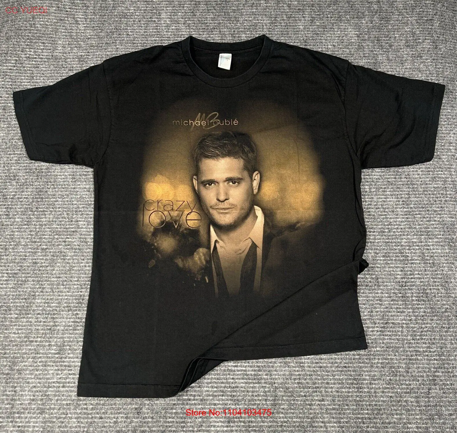 Michael Buble Band T-shirt Mens Large Black Crazy Love Tour Canadian Singer Pop