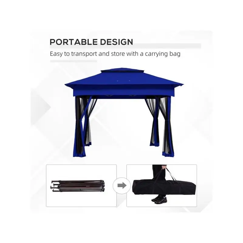 

Портативная палатка с навесом для мероприятий и пикников на открытом воздухе — простая установка и защита от ультрафиолета