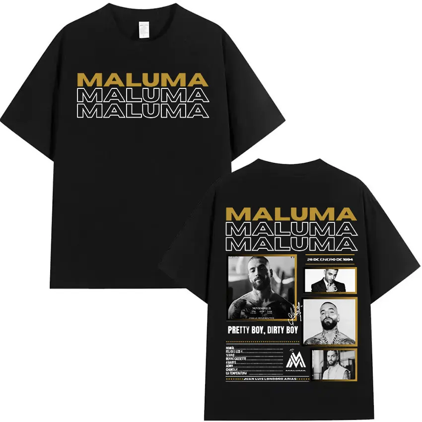 Rapper MALUMA 2024 Album Graphic T Shirt Men's Hip Hop Retro Style Short Sleeve T-shirt Fashion Oversized Cotton Tees Streetwear image 5