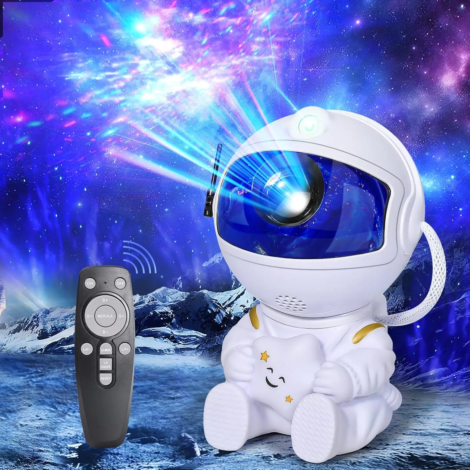 Star Projector Galaxy Night LED Light Astronaut Space Projector Starry Nebula Ceiling Lamp for Bedroom Home Decorative Kids Gift