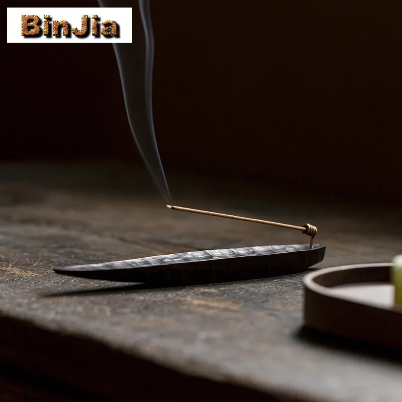 Walnut Wood Incense Holder Diffuser Incense Burners Mosquito Repellent Incense Meditation Smell Distributor Censer Teaset Craft