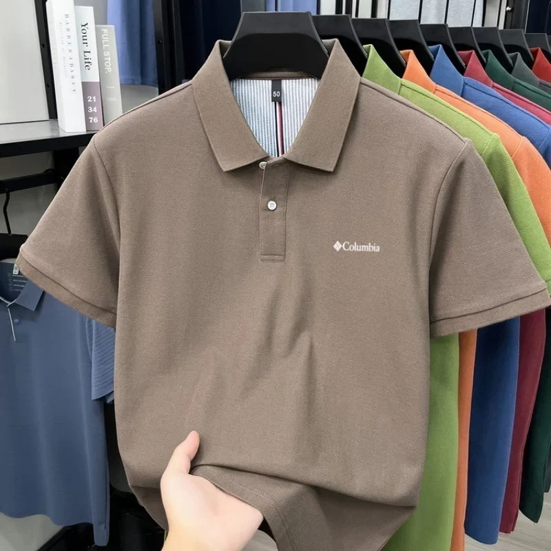 100% reine Baumwolle 2026 High-End Marken Herren Kurzarm-Poloshirt Sommer Mode Luxus Logo Besticktes Golf-Oberteil Lässiges T-Shirt – Detail 30