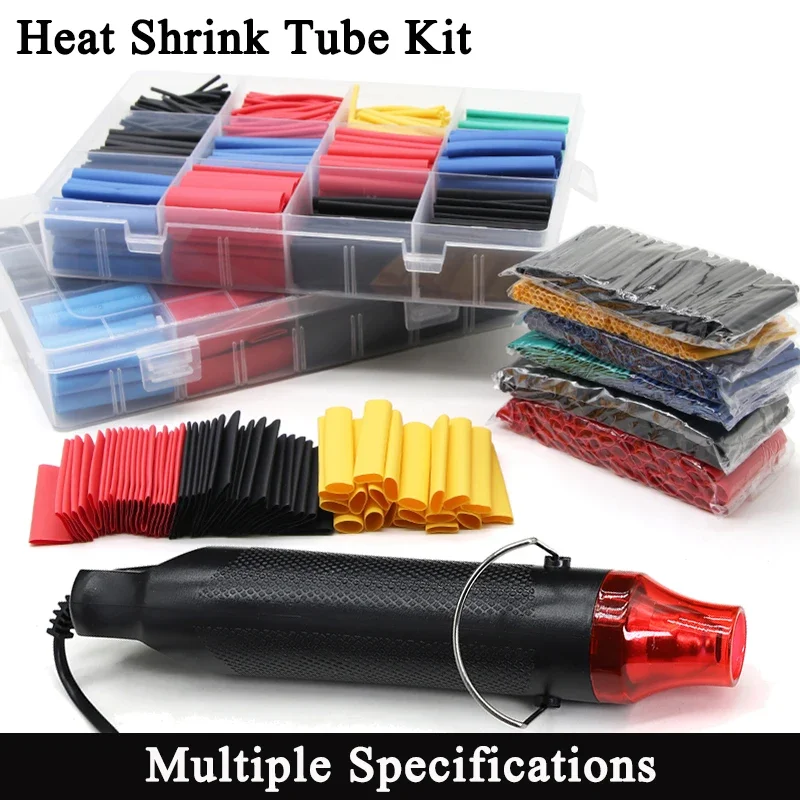 

1~5Pcs 2:1 Heat Shrink Wrap Kit Assorted Wire Cable Insulation Sleeving 102-750pcs 3:1 Heat Shrink Tube Set Thermoresistant Tube