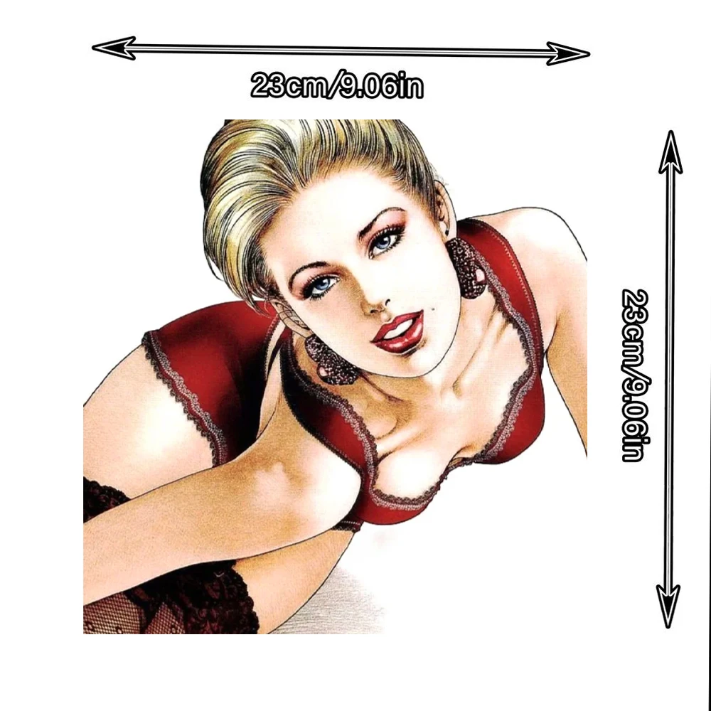 

EDC Handkerchief for Outdoors Knife Beads Storage Sexy Lady Pattern Hank Decoration