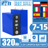 EU Stock Grade A 320AH Lifepo4 Battery 8000 Cycle 3.2V Lithium Iron Phosphate Rechargeable Cell DIY 12V 48V For RV Solar Camping