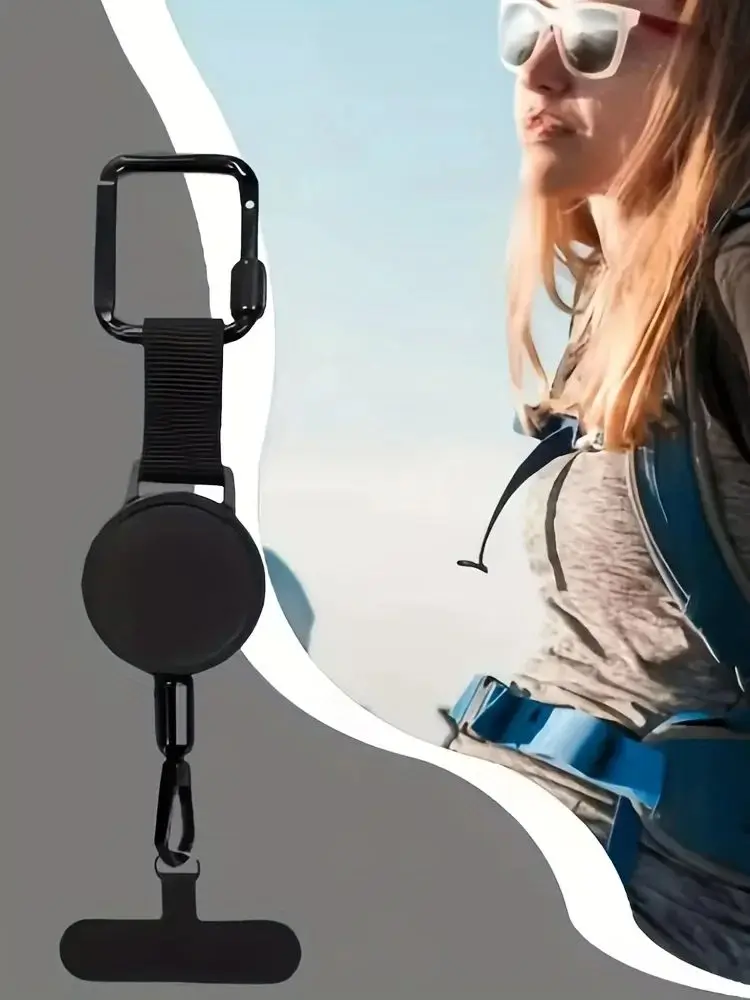 AliExpress NONE Anti-Drop Phone Lanyard, Retractable Anti-Theft Phone Holder with Carabiner, Safety Tether for Cycling Hiking Climbing for Men.