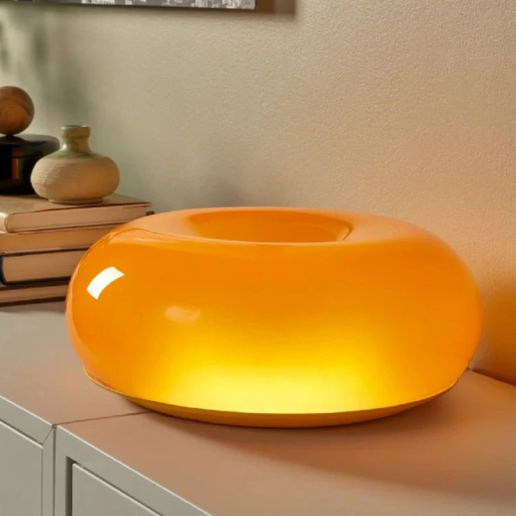 Lámpara de Donut nórdica, luces inteligentes para el hogar, luz de pared naranja, lámparas de mesa Bauhaus para decoración del hogar