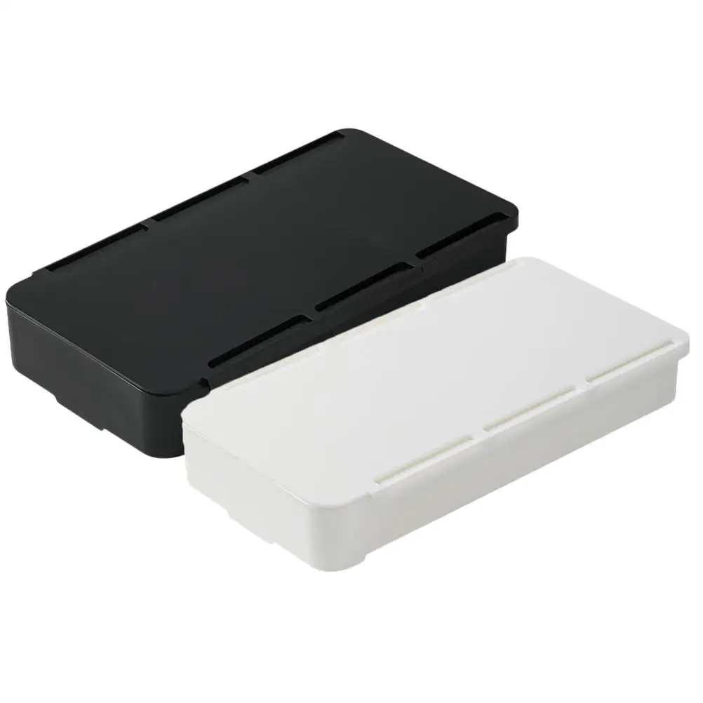 

2pcs Drawer Storage Box for Large Capacity Black White Stationery Under Desk Storage Box Stationery Under Desk ganizer
