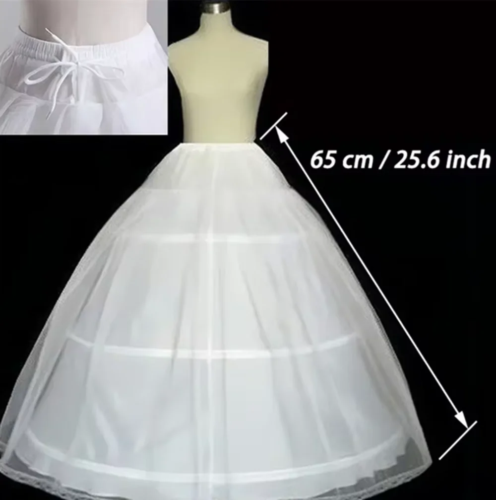 3 フープ A ライン ペチコート アンダースカート クリノリン スリップ 子供用 ウェディングドレス用