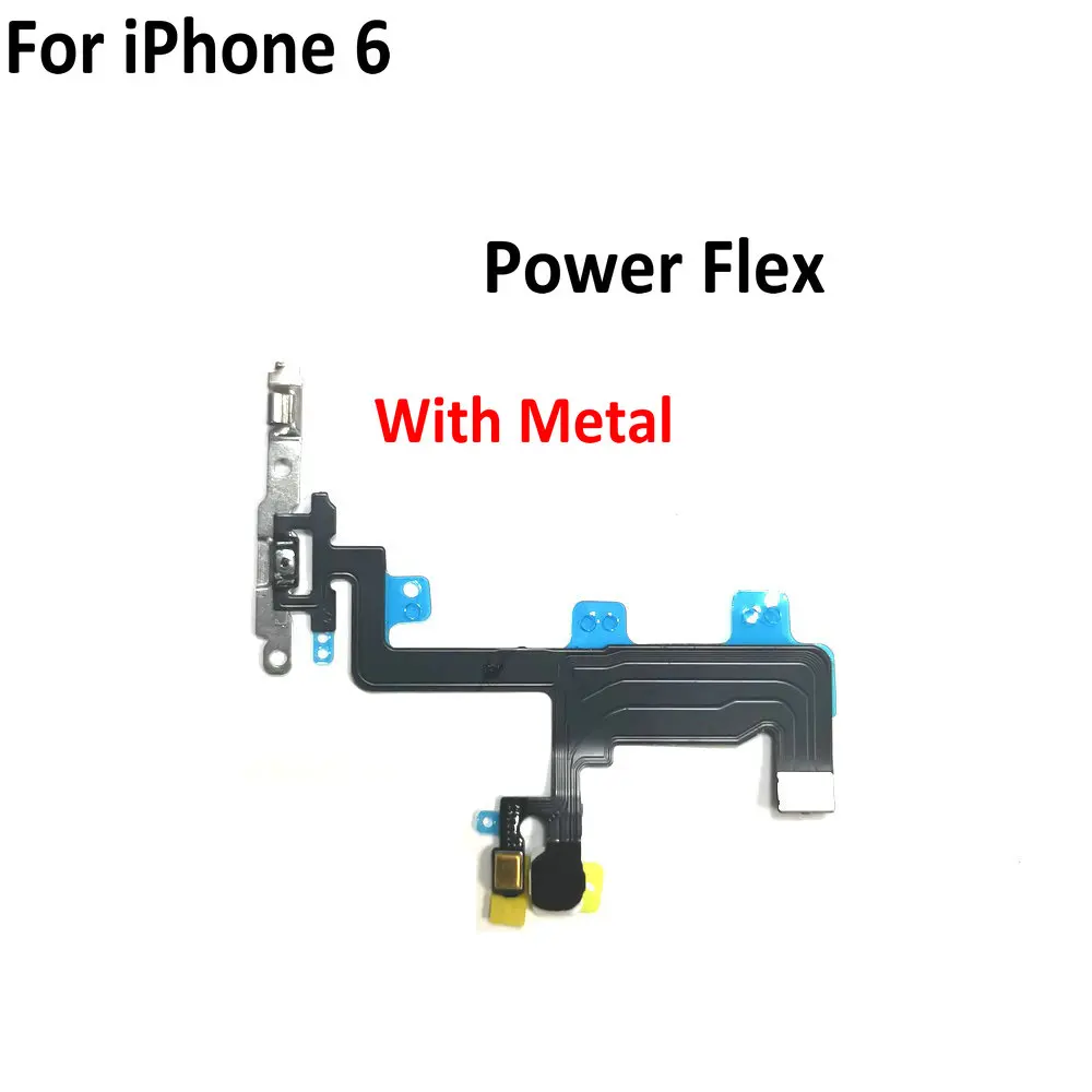 คุณภาพสูงปุ่มเปิดปิดสายเคเบิล Flex สำหรับ iPhone 5 5 S 5C SE 6 6 plus 6 s 6 sPlus Mute Volume Switch Ribbon อะไหล่