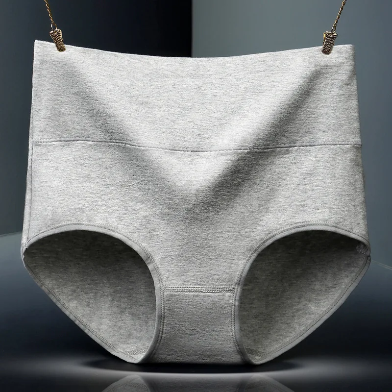 Plus size cotton women's briefs Belly lift hip lift high waist high waist triangle panties Inner grade graphene underwear