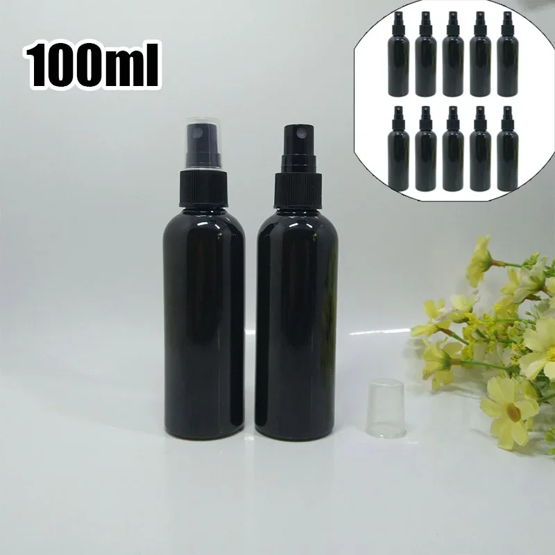 10PCS Black Refillable Bottles,100ml Spray Bottle for Home Travel,Multifunctional Dispenser Bottle for Perfume Alcohol Lotion