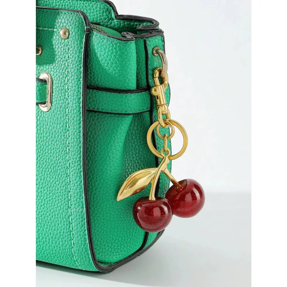 

Sparkling Crystal Cherry Keychain Charm, Cute Y2K Cherry Pendant with Clip for Women Bag, Wallet, Car Key Accessory