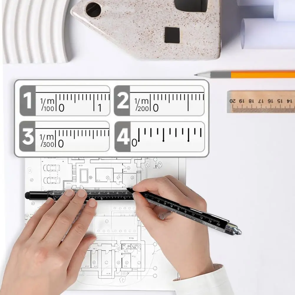 9-in-1 Multitool القلم أداة القلم هدية متعددة الأغراض أداة القلم الرجال مصباح ليد مفك حاكم القلم مستوى فتاحة الزجاجات الأدوات