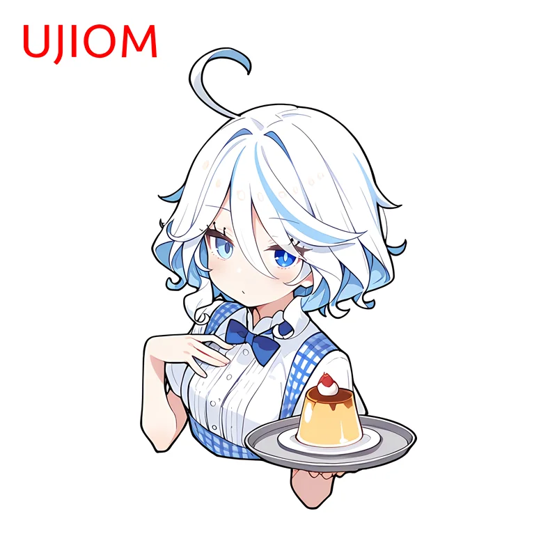 UJIOM Cute Genshin Impact Furina Waifu Wall Sticker Exquisite Attractive High Quality Waterproof Decal Trunk Wardrobe Decor