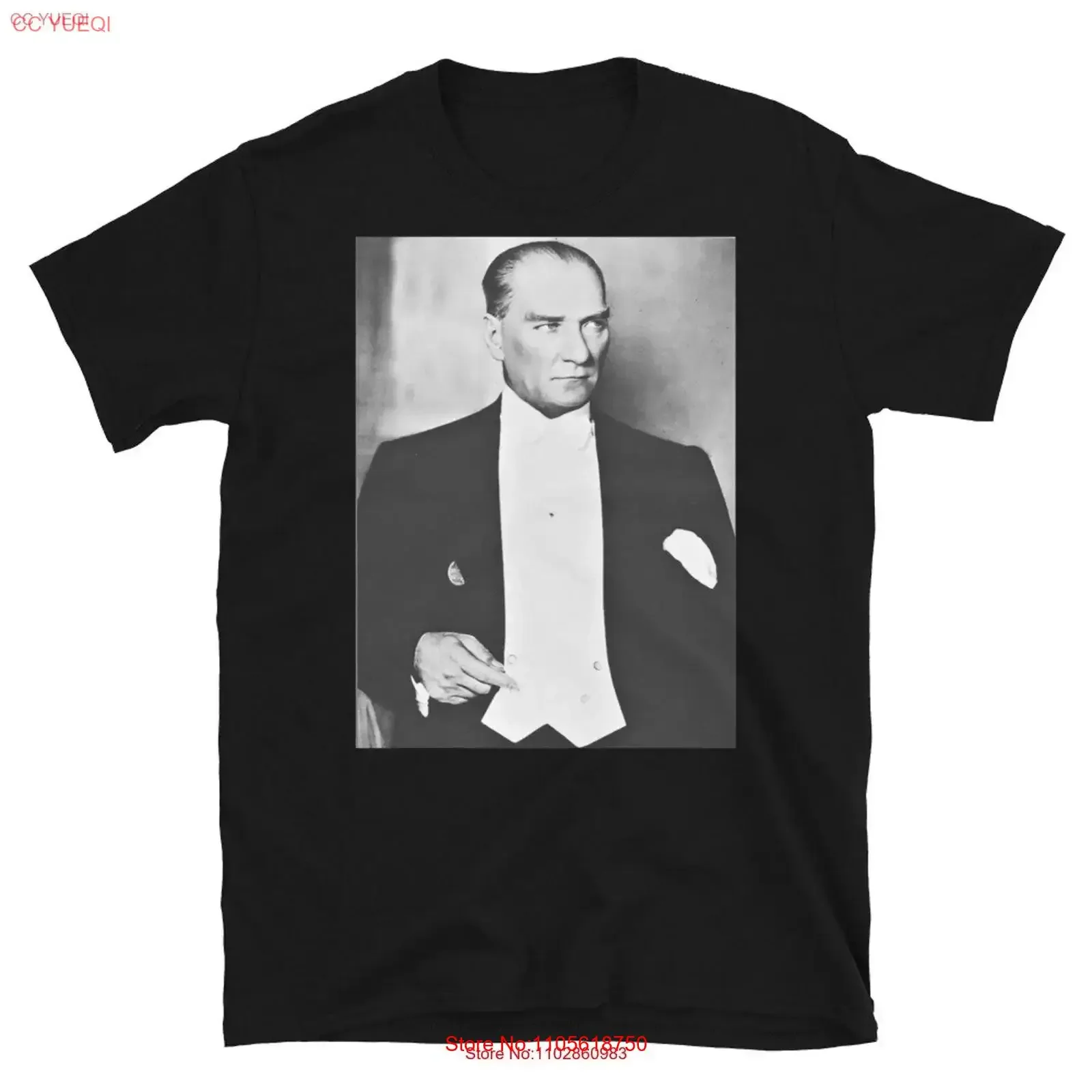 Atatürk Mustafa Kemal Ataturk T shirt vintage Washed Comfortable Soft graphic Stylish Slightly Breathable Top For Everyday Wear