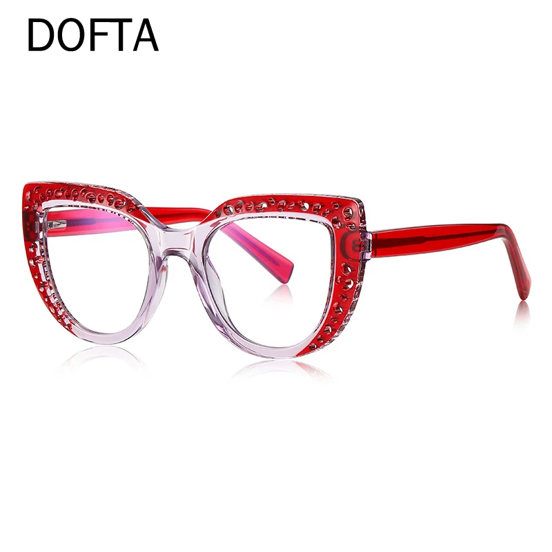 DOFTA Vintage Optical Glasses Frame Womne Retro Cat Eye Prescription Eyeglasses Ladie Myopia TR Spectacles Computer Glasses