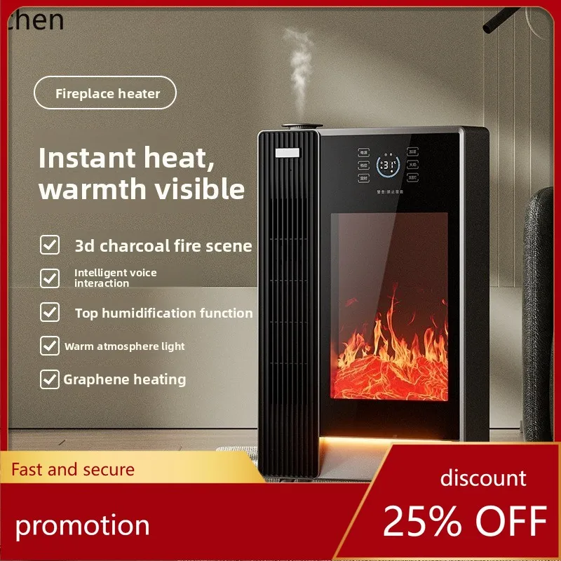 

HXL Warm Air Blower Atmosphere Silent Energy-saving Household Heater Humidification Large Area