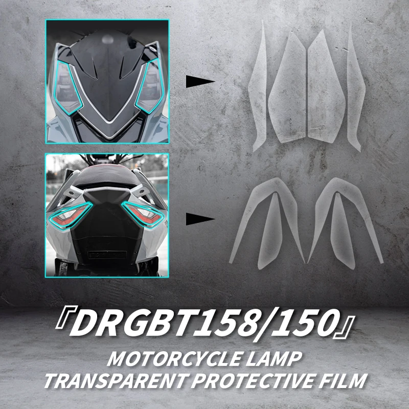 

Motorcycle Lamp For SYM DRG DRGBT 158 150 Motorcycle Accessories Transparent Protective Film Scratch Resistant Stickers