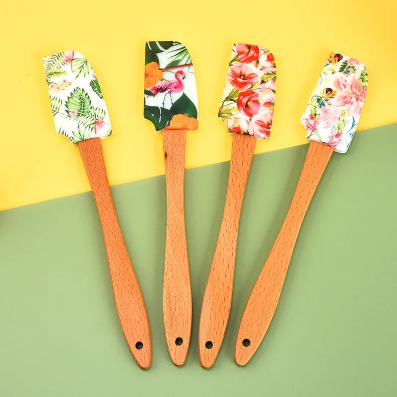 Small Silicone Cream Cake Spatula Scraper Mixer Kitchen Tapices Pastry Blender Chocolate Butter Baking Stir Tools Confectionery