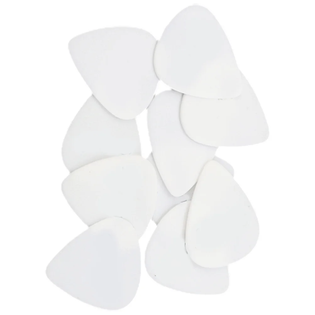 

10 White Guitar Picks Durable Sturdy Acoustic Electric Bass Folk Instruments Plastic Music Accessories LA06