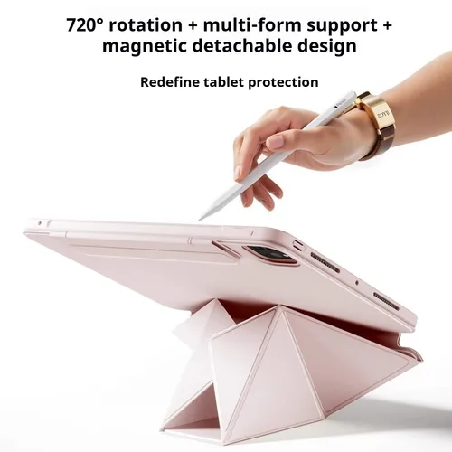 Imagen 2 del producto ZOYU iPad 10/11a funda con soporte de altura para aumentar, girar 360 °   Funda Trasera Transparente Desmontable iPad Pro 11 12.9 Air 4/5th mini 6/7