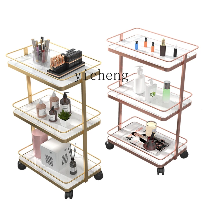 

Xl Beauty Car Trolley Barber Shop Hot Dyeing Nail Tool Car Snack Rack