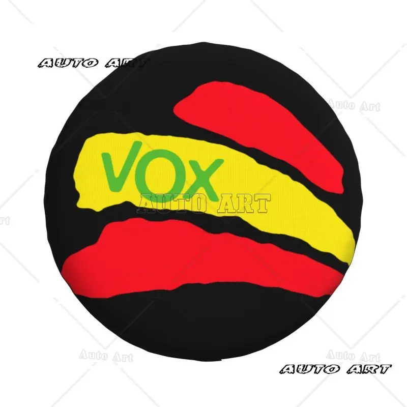 Custom Vox Spanish Flag Spare Tire Cover for Spain  Party 4WD 4x4  Car Wheel Protector 14