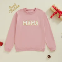 Citgeett Spring Mommy and Me Matching Outfits 0-3Y Letter Embroidery Long Sleeve Pullovers Fall Sweatshirt Tops 2