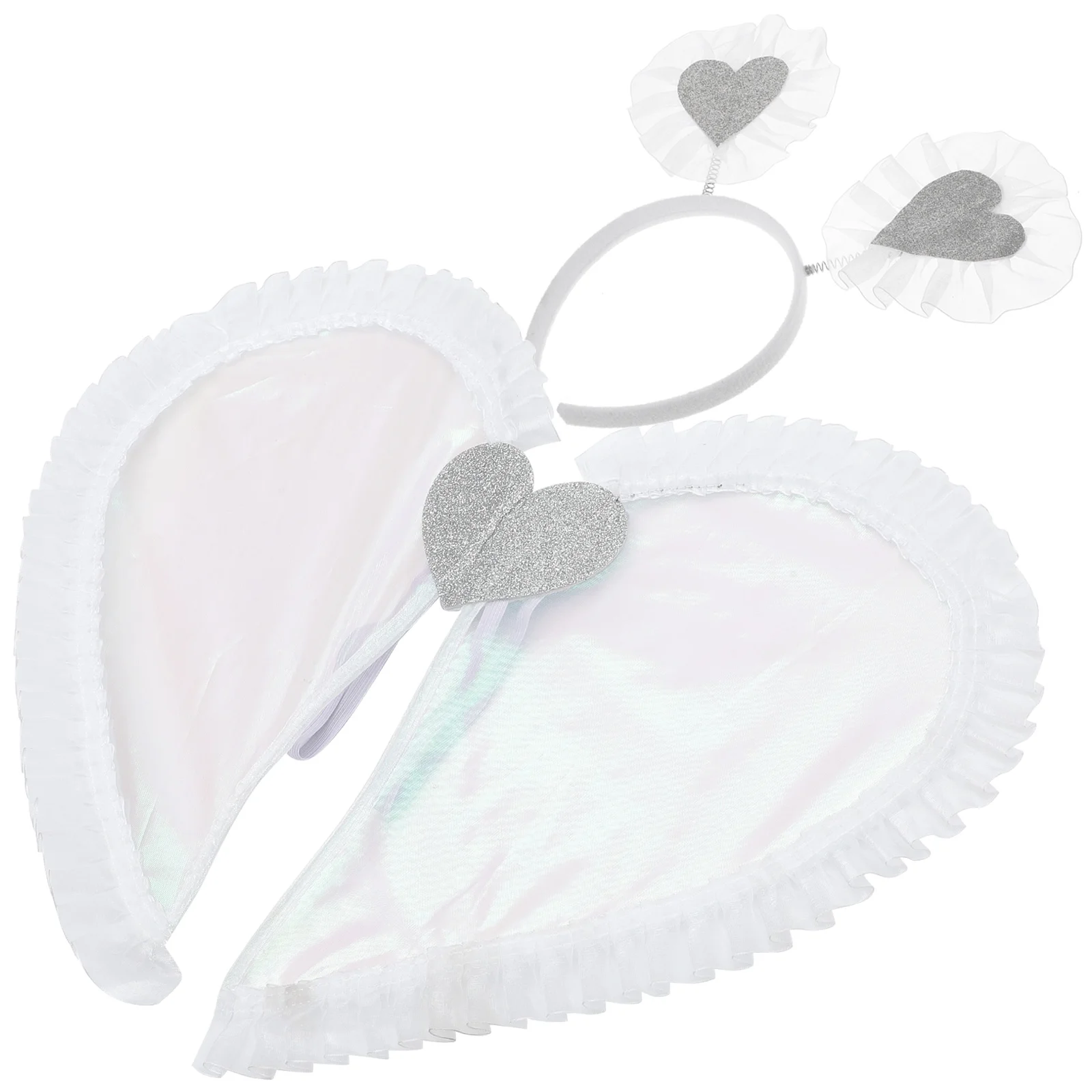 

Head Band Girls Headbands Love Wings Angle Angel for Fairy Party Supplies White Little Costume Props Child