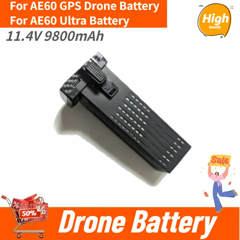 11.4V 9800mAh Battery For AE60 GPS Drone Battery for AE60 Ultra Bateria High Quality Replacement Battery