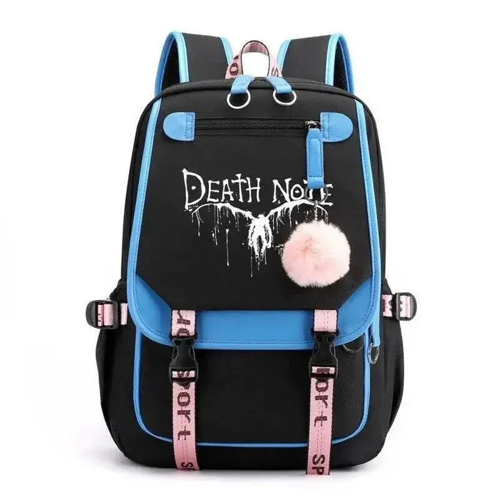 

With USB Port Death Notedesu Noto Student School Bags Large Capacity Mochilas Backpacks For Gift Anime GAME