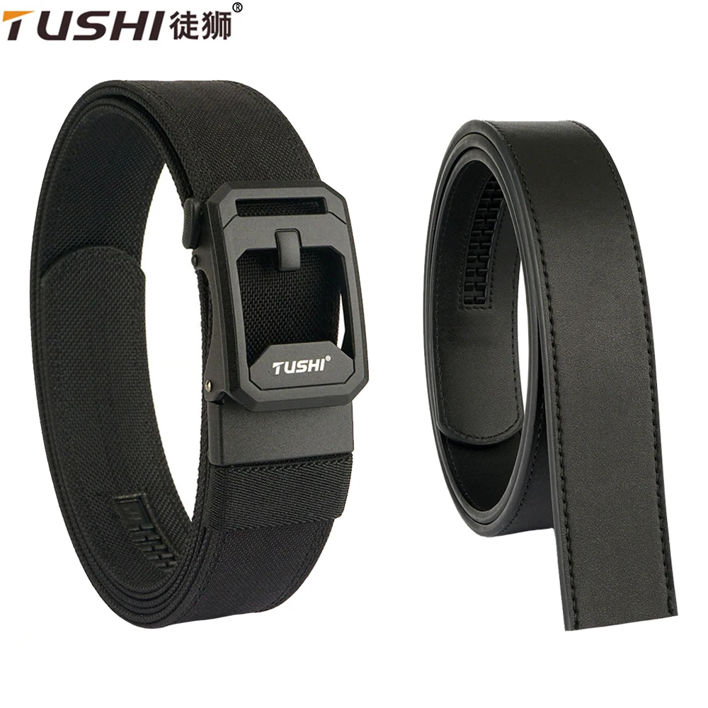 

TUSHI New Hard Tactical Belt for Men Outdoor Alloy Buckle Quick Release Military Belt Casual Belt Jeans Waistband Sports Girdle