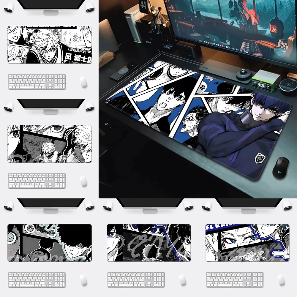 Blue Lock Anime Mousepad HD Printing Computer Gamers Locking Edge Non-slip Mouse Pad XXL90x40cm Keyboard PC Desk Pad