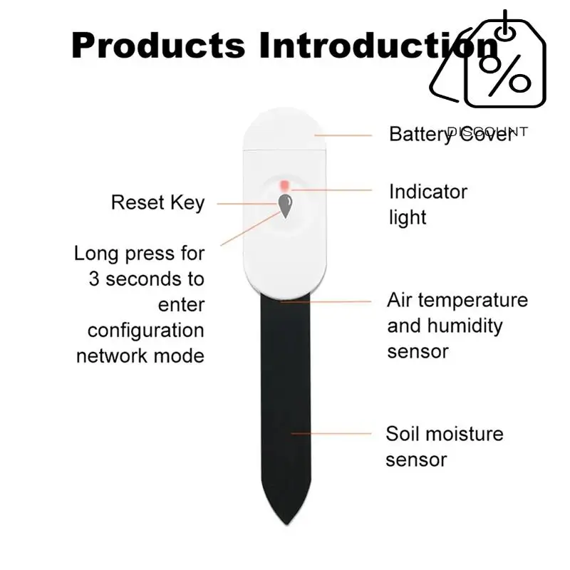 ABMF-Zigbee датчик влажности почвы, тестер температуры и влажности сада, автоматический детектор орошения для домашнего помощника Z2M