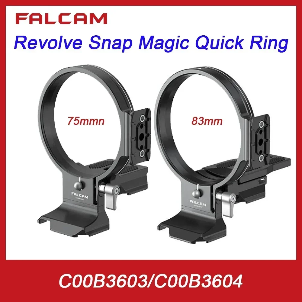 FALCAM Diameter C00B3603(75mm)/C00B3604(83mm) Revolve Snap Magic Quick Ring Horizontal-To-Vertical Mount Plate Kit for Cameras