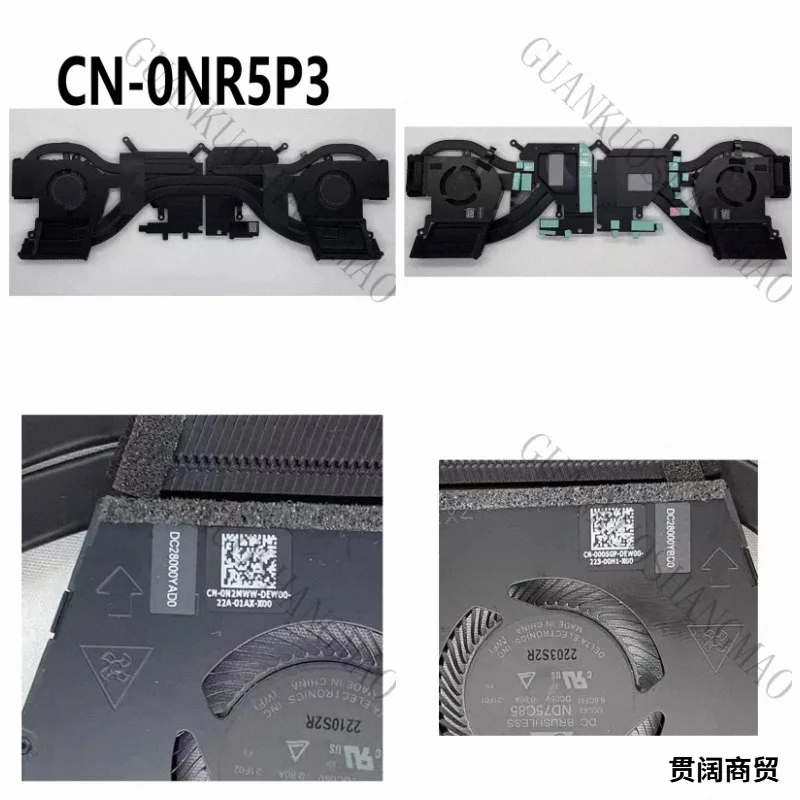 HJY...Suitable for Dell Alienware X14 R1 Laptop Cooling Fan with Heatsink 0N2MWW 0005GP 0NR5P3