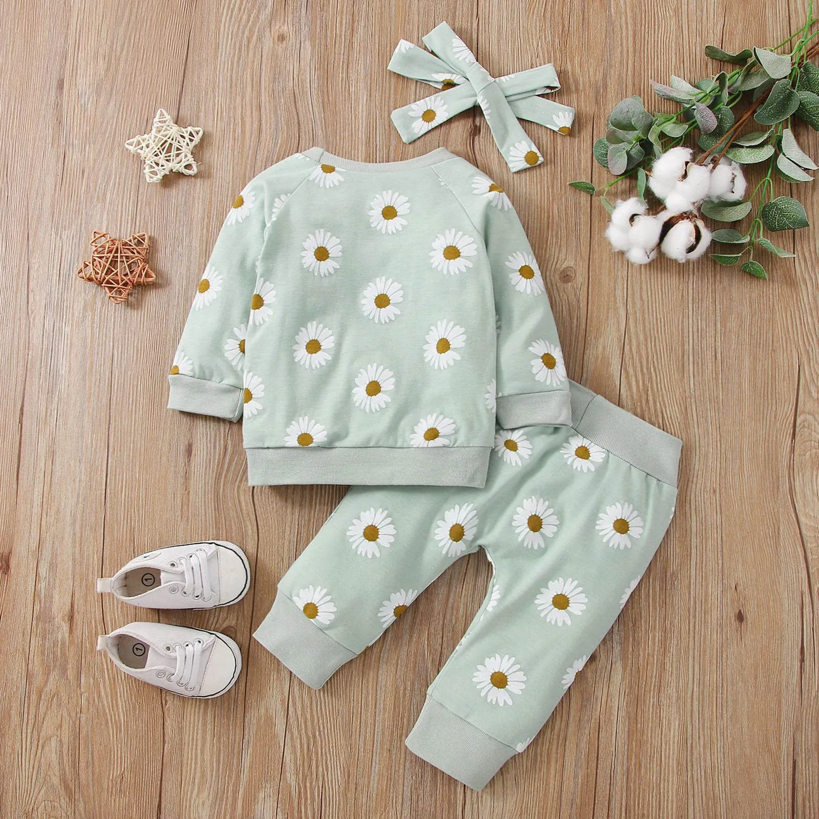 

Infant Girl Clothes 3-6 Months Newborn Infant Baby Girl Clothes Set Sweatshirts Tops Pants Toddler Girl Baby Girl Floral Pant