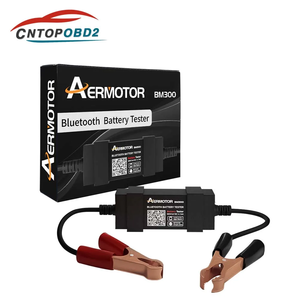 AERmotor bezprzewodowy monitorowanie baterii Bluetooth y BM300 6 ~ 18V akumulator samochodowy analizator bateria uniwersalna monitorowanie baterii