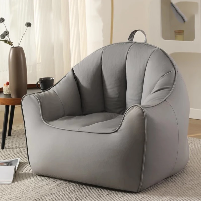 Waterproof Small Bean Bag Sofa Simple Reclining Quilted Comfortable Bean Bag Sofas Zipper Lazy Canape Salon Nordic Furniture