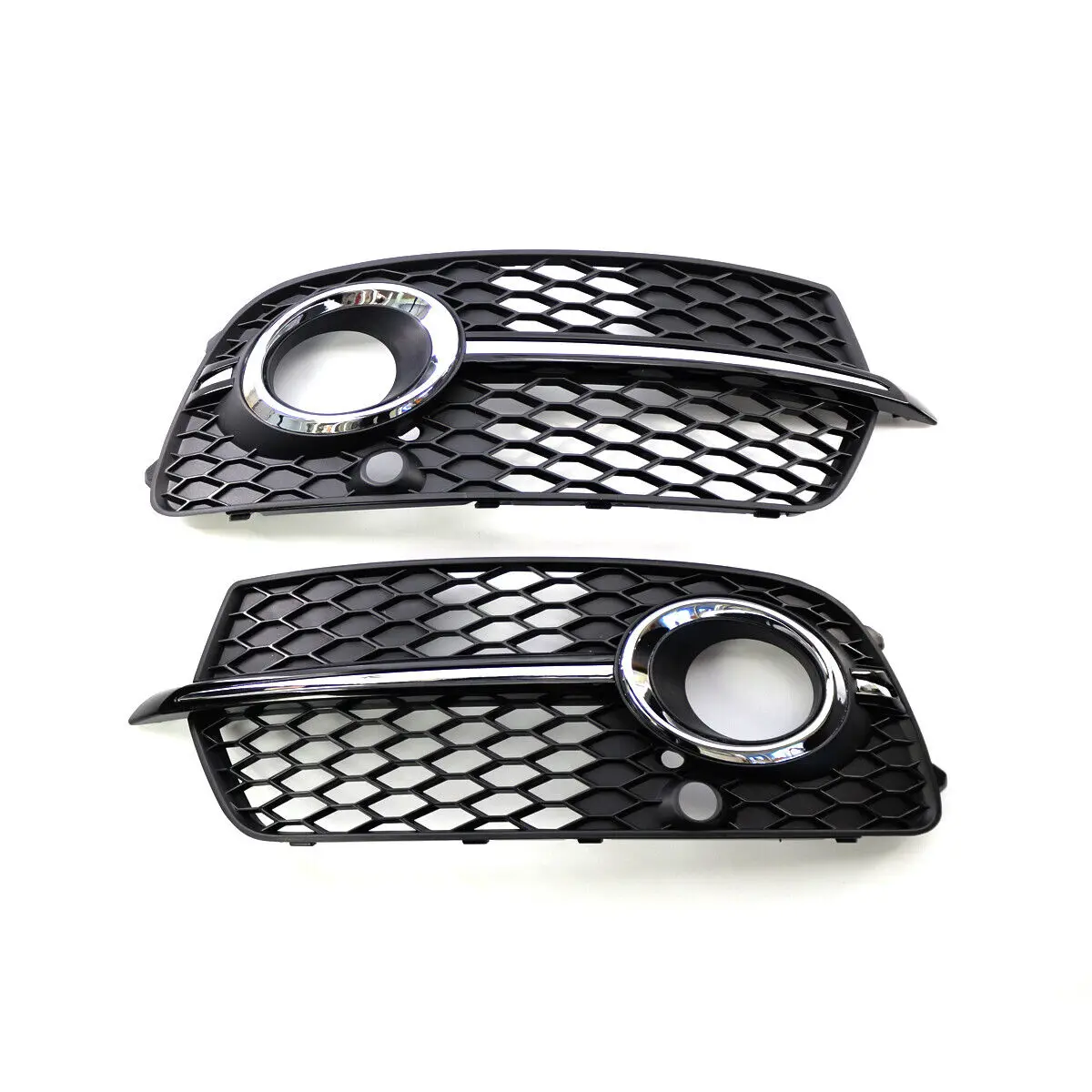 Auto Front Bumper Fog Light Grille Honeycomb Hex Grill Cover Black For Audi Q5 S-Line SQ5 Sport 4 Doors 2013 2014 2015 2016 2017