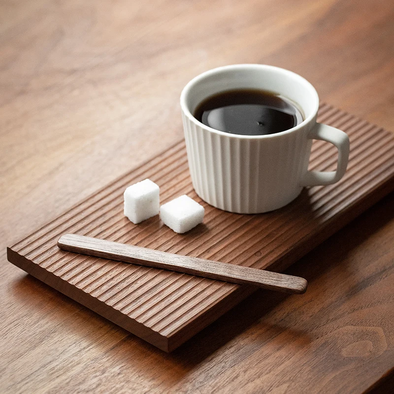 1PC Black walnut coffee stirrer, Japanese solid wood jam butter spatula